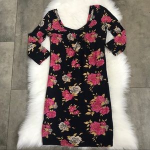 girls bodycon dress Lace-Trim Satin Floral Maxi Dress main image 1